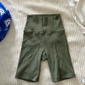 Aerie Olive Green Bike Shorts